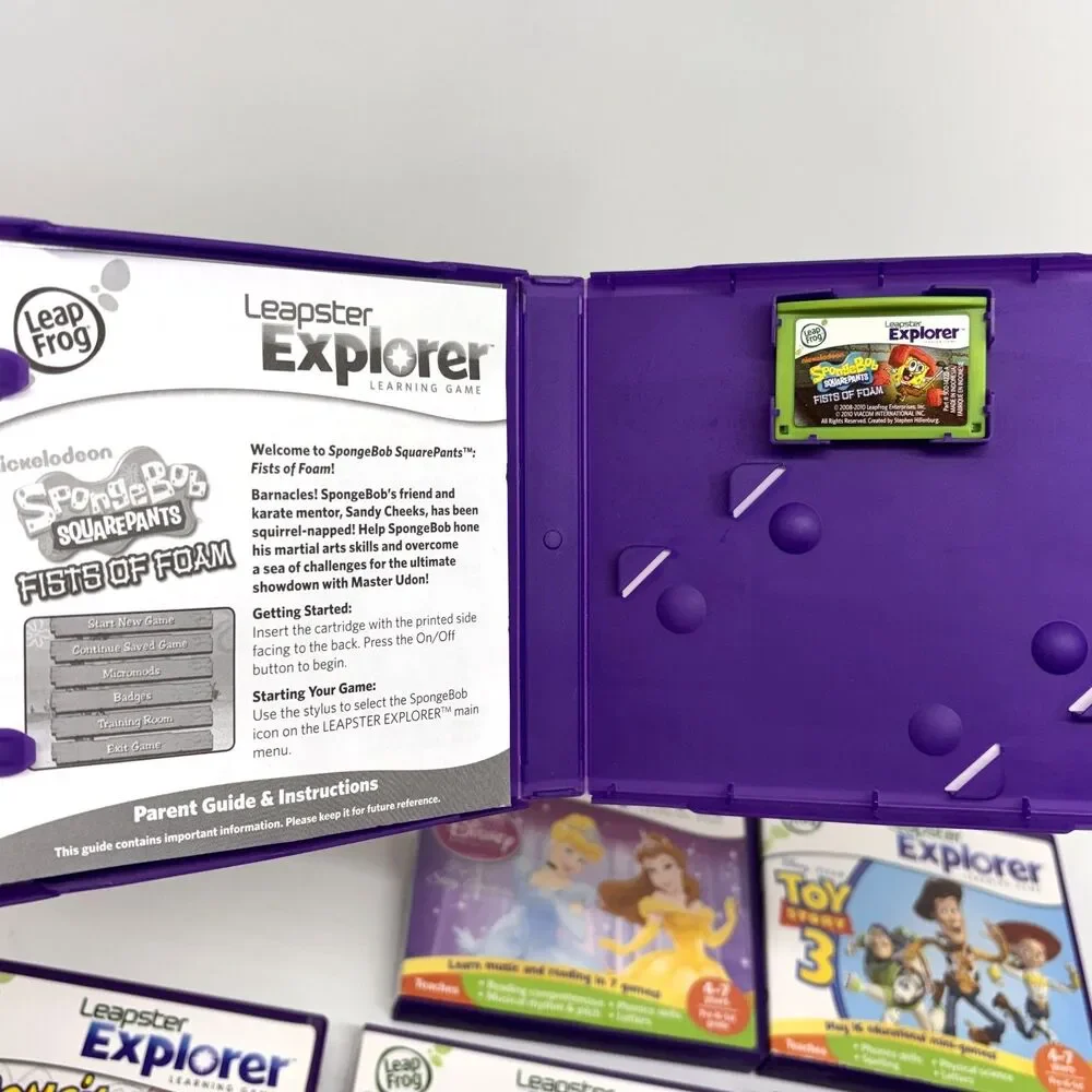 Leapfrog Leapster Explorer 2010 Handheld Game System Tested Works with 9 Games